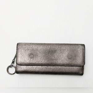 Hobo Silver Metallic Sadie Wallet
